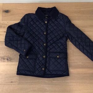 Ralph Lauren kids diamond quilted jacket navy w/ gold size L (12/14)